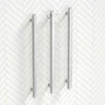 ThermoGroup 12V 900mm Square Vertical 3 Single Heated Towel Rails Variant Colour Available