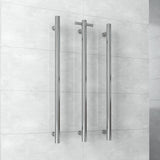 ThermoGroup 240V 900mm Straight Round Vertical Single Heated Towel Rail Variant Colour Available