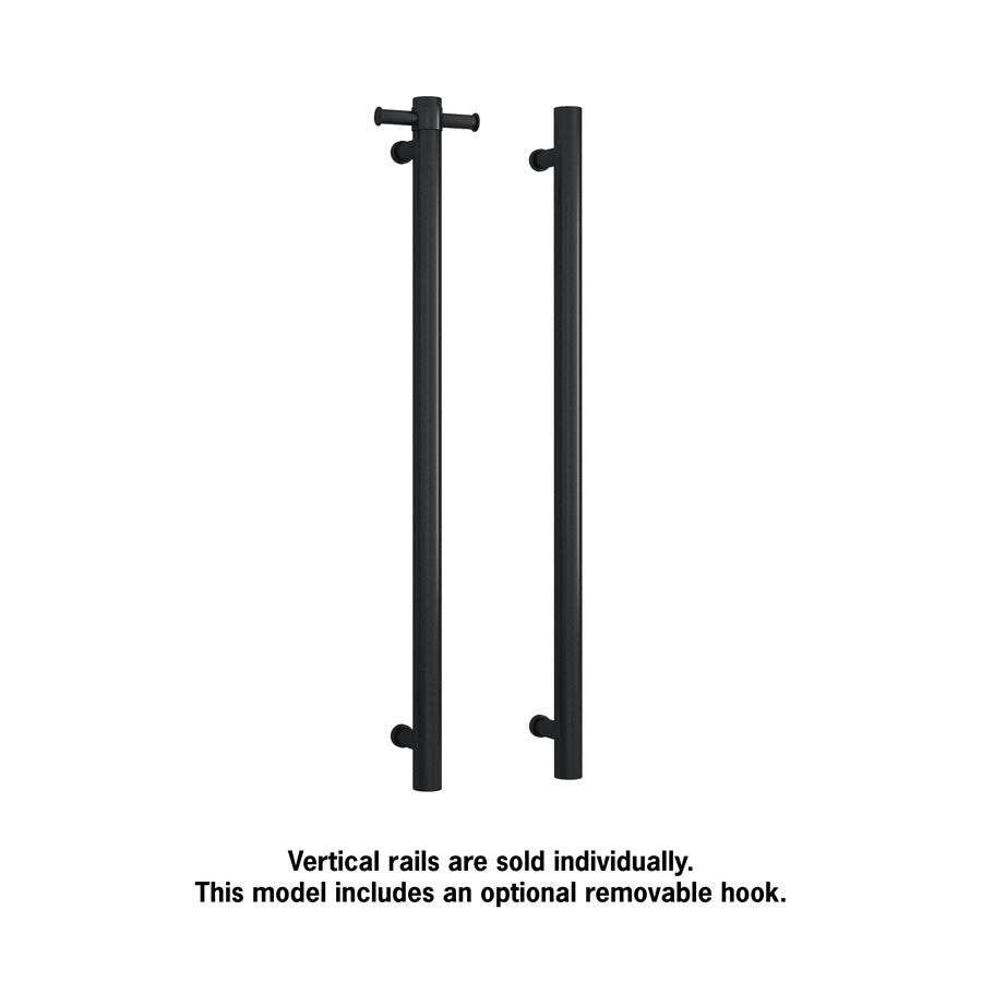 ThermoGroup 240V 900mm Straight Round Vertical Single Heated Towel Rail Variant Colour Available