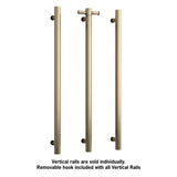 ThermoGroup 240V 900mm Straight Round Vertical Single Heated Towel Rail Variant Colour Available