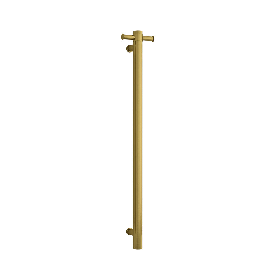 ThermoGroup 240V 900mm Straight Round Vertical Single Heated Towel Rail Variant Colour Available
