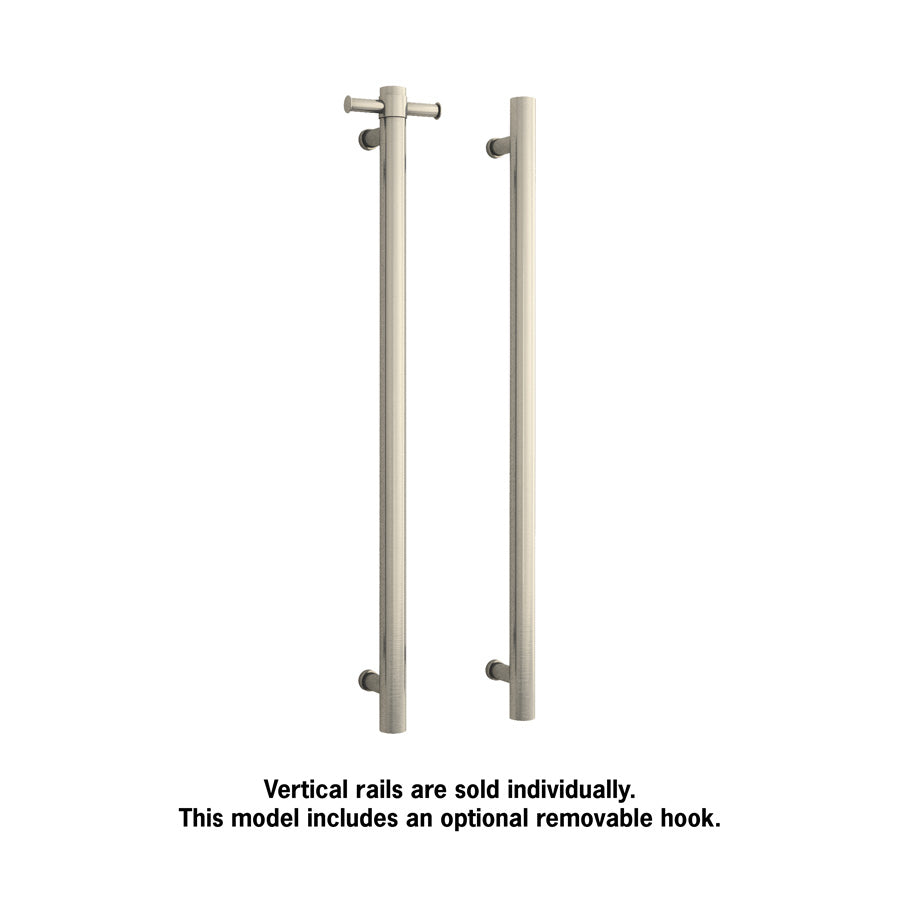 ThermoGroup 240V 900mm Straight Round Vertical Single Heated Towel Rail Variant Colour Available