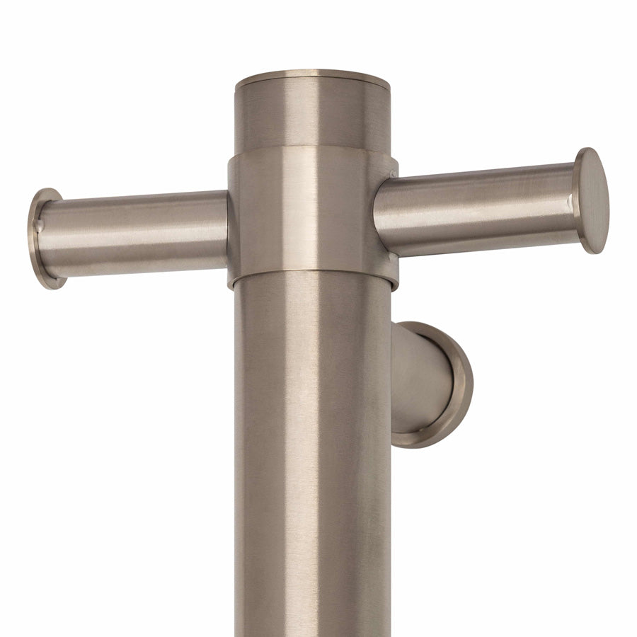 ThermoGroup 240V 900mm Straight Round Vertical Single Heated Towel Rail Variant Colour Available