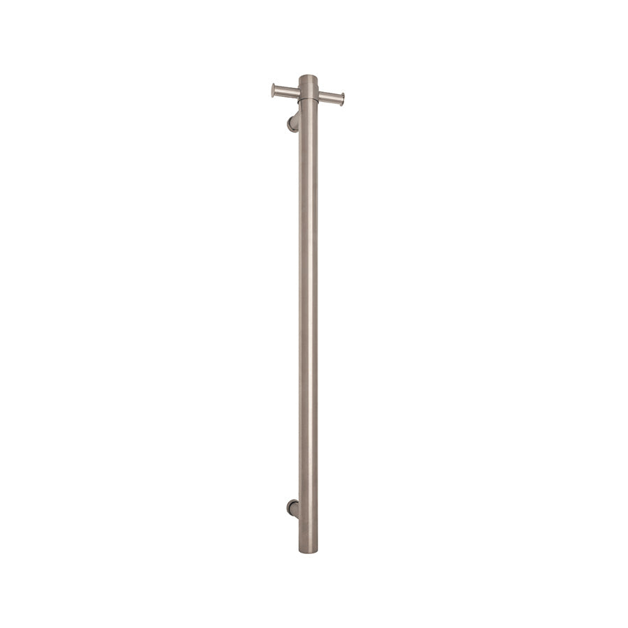 ThermoGroup 240V 900mm Straight Round Vertical Single Heated Towel Rail Variant Colour Available