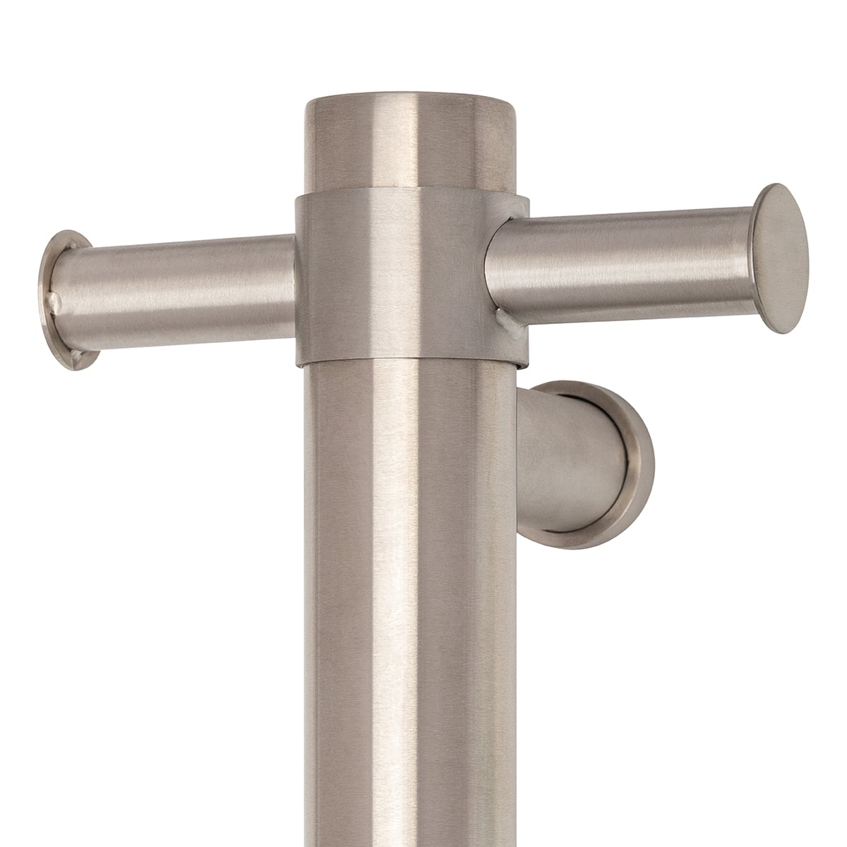 ThermoGroup 240V 900mm Straight Round Vertical Single Heated Towel Rail Variant Colour Available