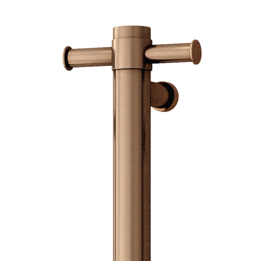 ThermoGroup 240V 900mm Straight Round Vertical Single Heated Towel Rail Variant Colour Available