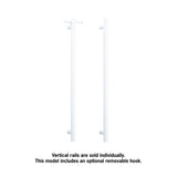 ThermoGroup 240V 900mm Straight Round Vertical Single Heated Towel Rail Variant Colour Available