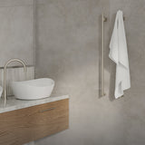 ThermoGroup 240V 900mm Thin Round Vertical Single Heated Towel Rail Variant Colour Available