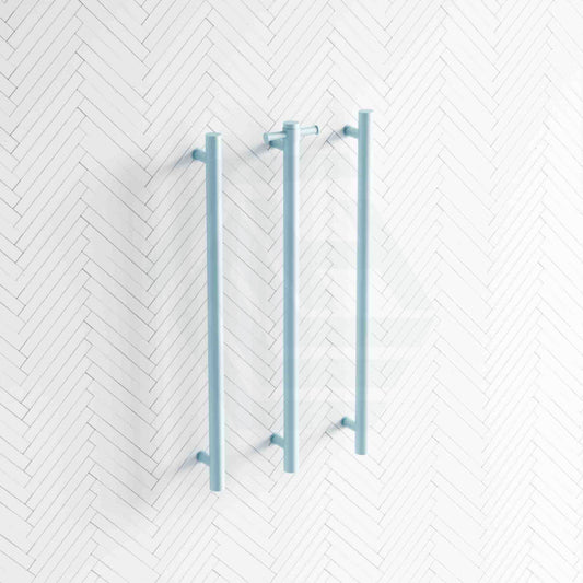 Thermogroup 12V 900Mm Horizon Blue Straight Round Vertical 3 Single Heated Towel Rails