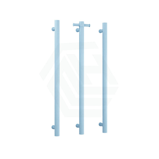 Thermogroup 900Mm Horizon Blue Straight Round Vertical 3 Single Heated Towel Rails