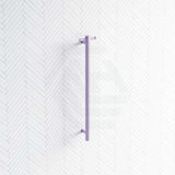 Thermogroup 12V 900Mm Lilac Satin Straight Round Vertical Single Heated Towel Rail Rails