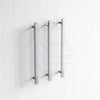 Thermogroup 12V 900Mm Square Vertical 3 Single Heated Towel Rails Polished Stainless Steel
