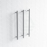 Thermogroup 12V 900Mm Straight Round Vertical 3 Single Heated Towel Rails Polished Stainless Steel