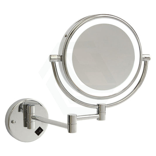 Thermogroup 200Mm Concealed Hardwired Led Makeup Mirror 8X Magnifier Chrome Round Led Mirrors