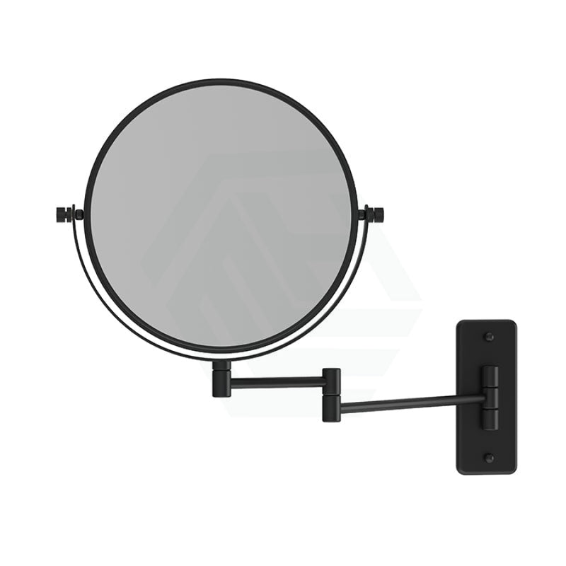 Thermogroup 200Mm Round Makeup Mirror 1&5X Magnification Matt Black Mirrors