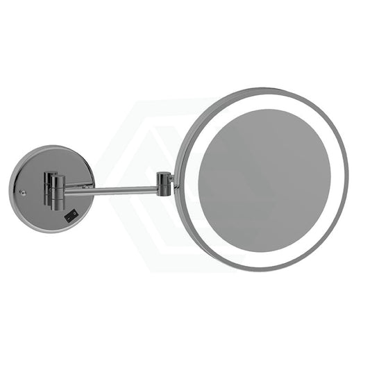 Thermogroup 250Mm Concealed Hardwired Led Makeup Mirror 5X Magnifier Chrome Round Led Mirrors