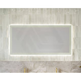 600/750/900/1200/1500mm Timberline Miami Rectangle MDF Board Framed Wall Mirror - White Satin