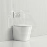 R&T Frameless Inwall Concealed Cistern with Rimless Tornado Wall Faced Toilet Pan & Push Button 580x360x420mm - Gloss White