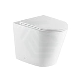 R&T Frameless Inwall Concealed Cistern with Rimless Tornado Wall Faced Toilet Pan with Push Button