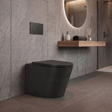 Tornado Rimless Flush Wall Faced Toilet Pan Only 580x360x420mm - Matt Black / Gloss White