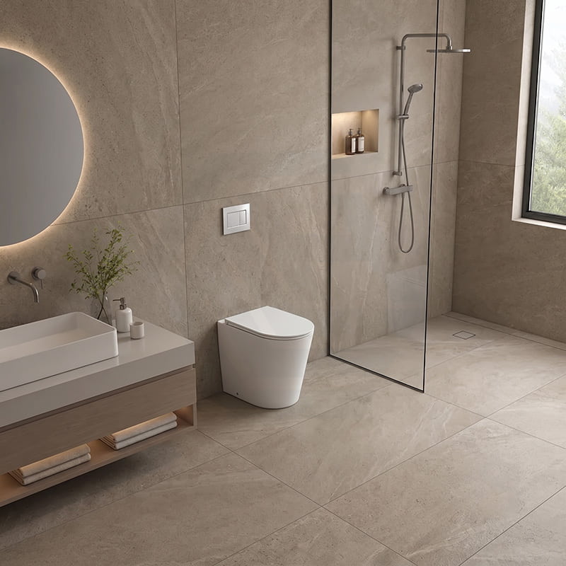 Tornado Rimless Flush Wall Faced Toilet Pan Only 580x360x420mm - Matt Black / Gloss White