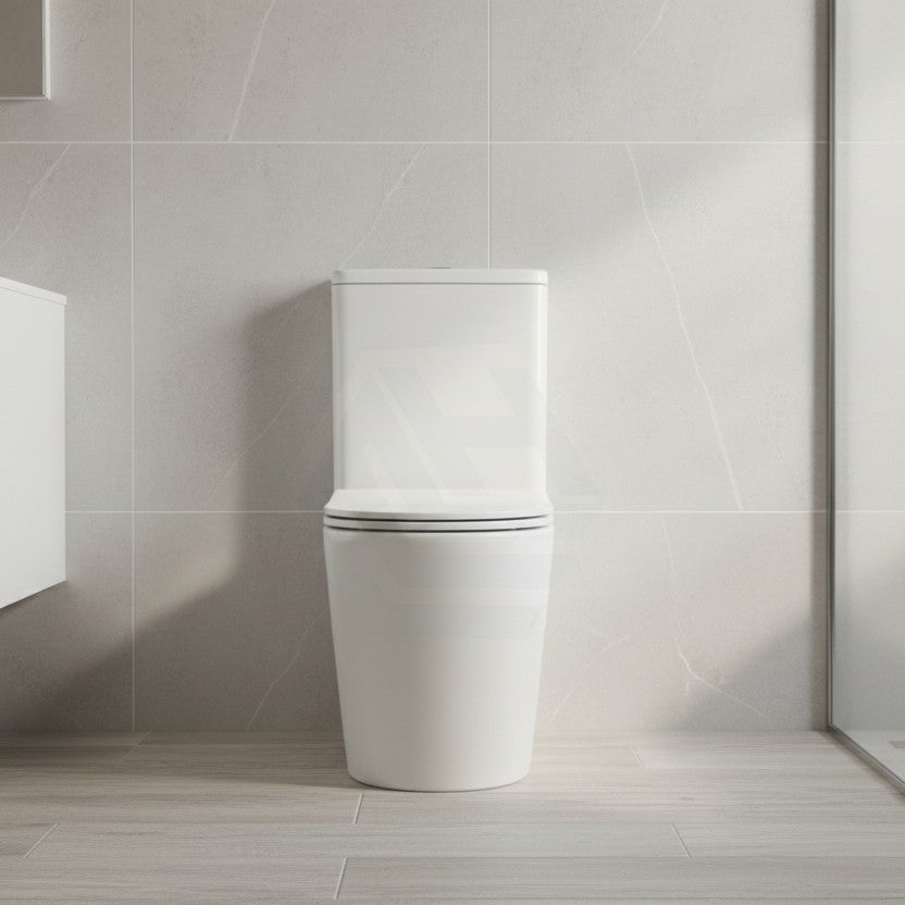 Rimless Back to Wall Toilet Suite 620x370x820mm - Gloss White