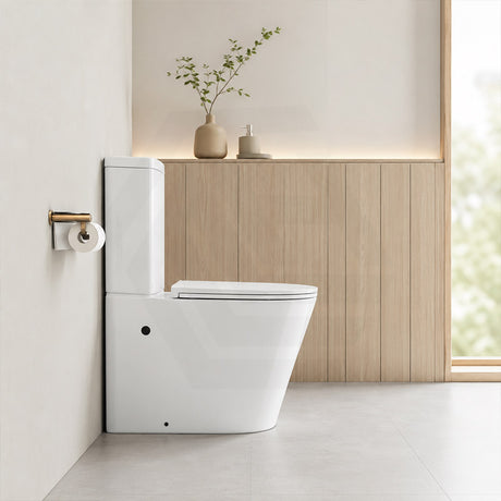 Bathroom Rimless Tornado Toilet Suite Comfort Height Back To Wall 670x360x870mm - Variant Colour