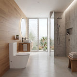 Bathroom Rimless Tornado Toilet Suite Comfort Height Back To Wall 670x360x870mm - Variant Colour