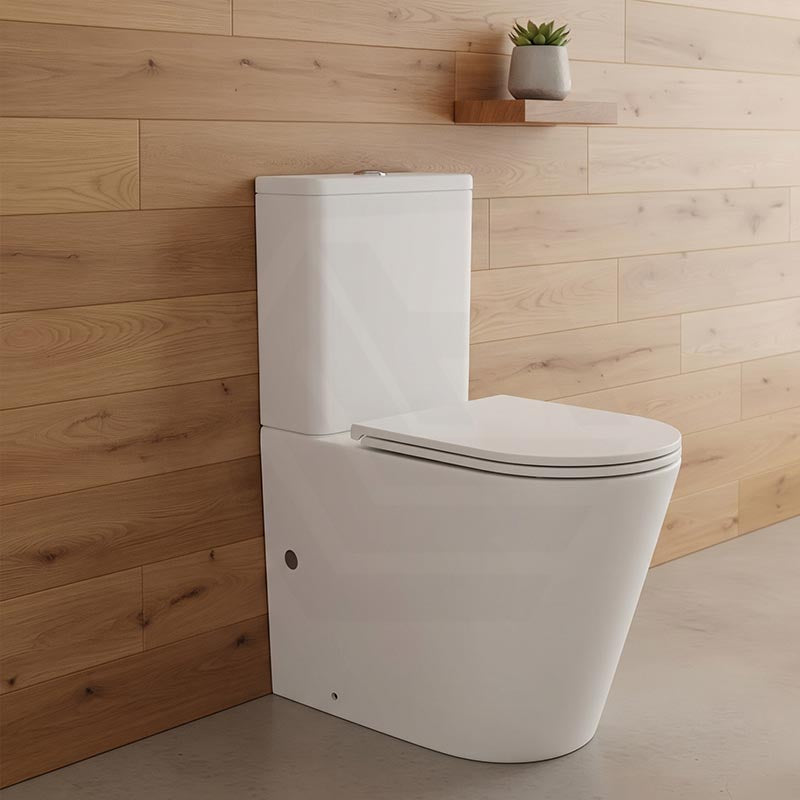 Bathroom Rimless Tornado Toilet Suite Comfort Height Back To Wall 670x360x870mm - Variant Colour