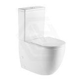 630x390x840mm Bathroom Back to Wall Rimless Tornado Toilet Suite Compact Design