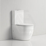 630x390x840mm Bathroom Back to Wall Rimless Tornado Toilet Suite Compact Design