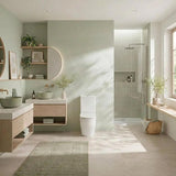 Rimless Tornado Back to Wall Toilet Suite Compact Design 630x390x840mm - Gloss White