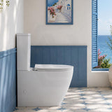 Rimless Tornado Back to Wall Toilet Suite Compact Design 630x390x840mm - Gloss White