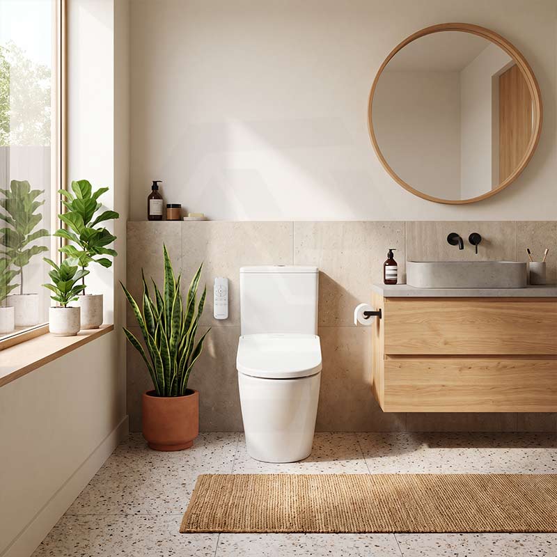 Rimless / Rimless Tornado Toilet Suite with DAELIMBATH Ultra Slim Bidet Seat - Remote or Side Panel Control