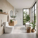 Rimless / Rimless Tornado Toilet Suite with DAELIMBATH Ultra Slim Bidet Seat - Remote or Side Panel Control