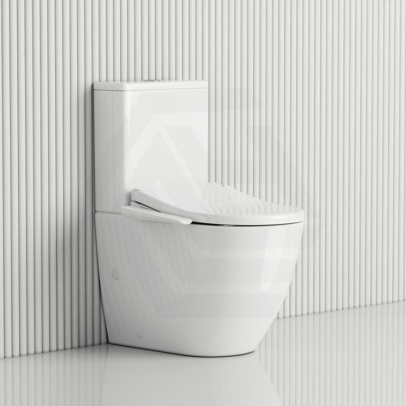 Rimless / Rimless Tornado Toilet Suite with DAELIMBATH Ultra Slim Bidet Seat - Remote or Side Panel Control