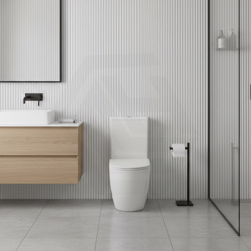 Rimless Tornado Ceramic Back to Wall Toilet Suite 665x380x845mm - Variant Colour