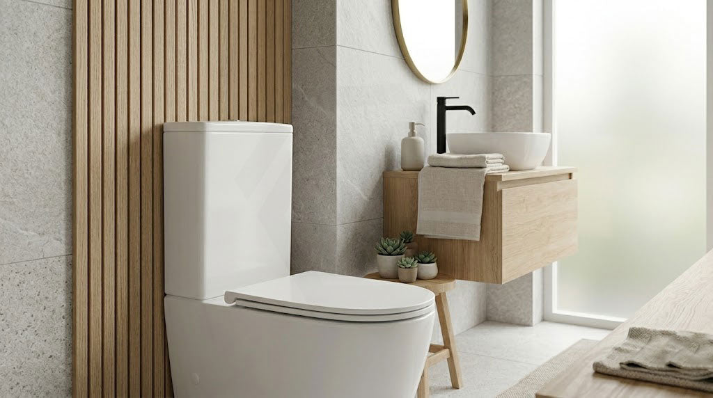 Rimless Tornado Ceramic Back to Wall Toilet Suite 665x380x845mm - Variant Colour