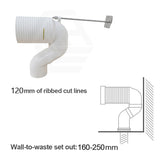 670x390x860mm Bathroom Back to Wall Rimless Tornado Toilet Suite Ergonomic Curved Seat