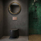 Bathroom Toilet Wall Floor Faced Pan Only With Rimless VORTEX Flushing Technology 570x360x400mm - Matt Black