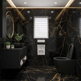 Bathroom Toilet Wall Floor Faced Pan Only With Rimless VORTEX Flushing Technology 570x360x400mm - Matt Black