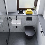 Bathroom Toilet Wall Floor Faced Pan Only With Rimless VORTEX Flushing Technology 570x360x400mm - Matt Black