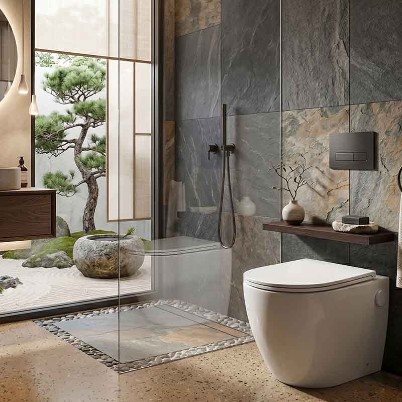 Bathroom Toilet Wall Floor Faced Pan With Tornado Rimless Flushing Technology 570x360x400mm - Variant Colour