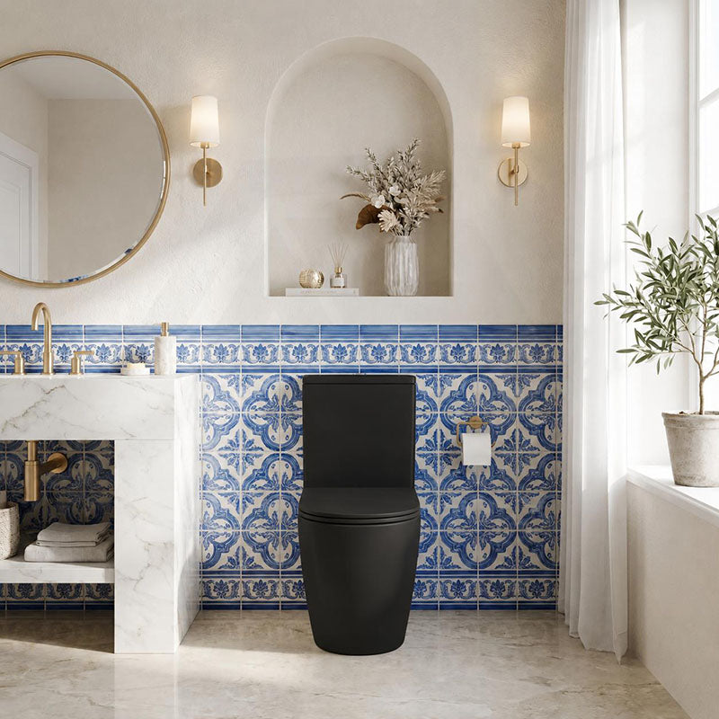 Bathroom Back To Wall Ceramic Toilet Suite Rimless Variant Colour Available 665x380x845mm