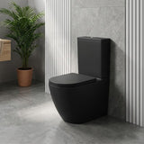 Rimless Tornado Ceramic Back to Wall Toilet Suite 665x380x845mm - Variant Colour