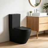 Rimless Tornado Ceramic Back to Wall Toilet Suite 665x380x845mm - Variant Colour