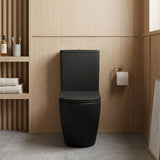 Rimless Tornado Ceramic Back to Wall Toilet Suite 665x380x845mm - Variant Colour