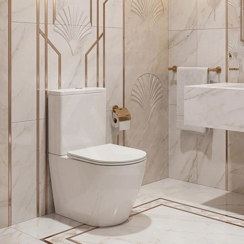 Bathroom Back To Wall Ceramic Toilet Suite Rimless Variant Colour Available 665x380x845mm