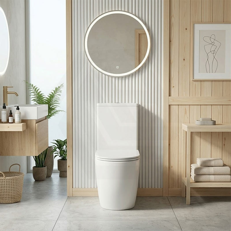 Rimless Tornado Ceramic Back to Wall Toilet Suite 665x380x845mm - Variant Colour
