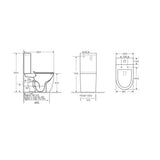 665x380x845mm Bathroom Back to Wall Rimless Tornado Toilet Suite Matt White